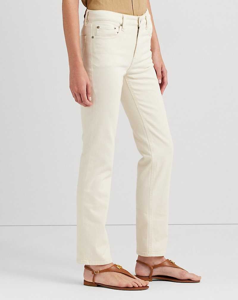 Jeans Ralph Lauren High-Rise Straight Ankle Mujer Creme Azules | MENXCFK-26 - vista 4