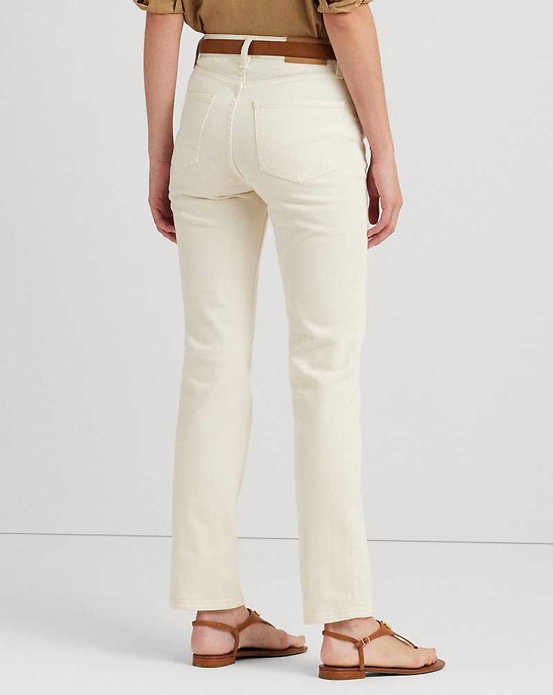 Jeans Ralph Lauren High-Rise Straight Ankle Mujer Creme Azules | MENXCFK-26 - vista 5
