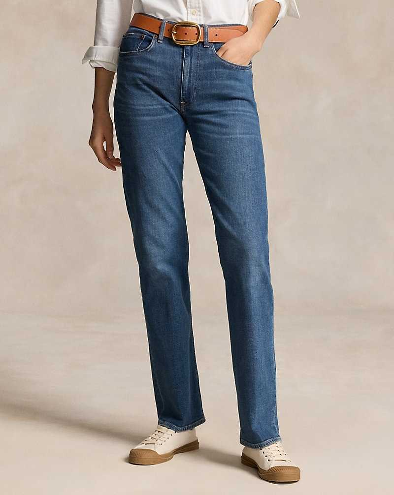 Jeans Ralph Lauren High-Rise Straight Mujer Azules | JIDALVG-29 - vista 3