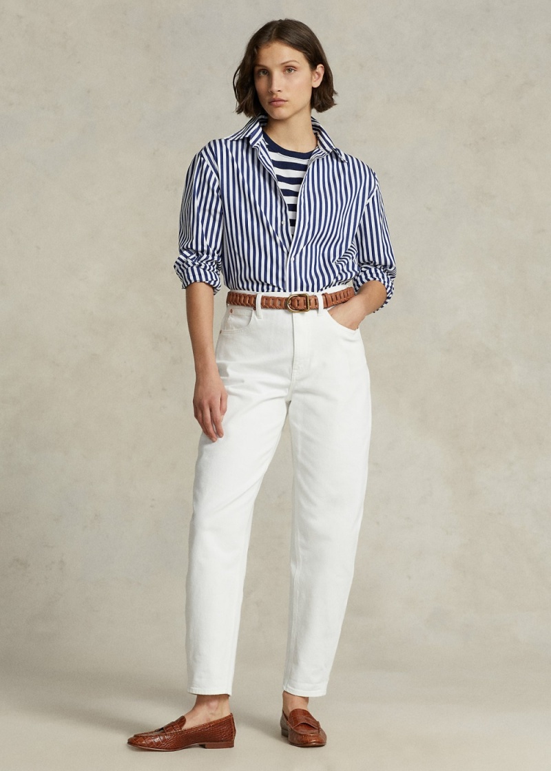 Jeans High-Rise Tapered Fit Mujer Azules | ASWN56217 - vista 1