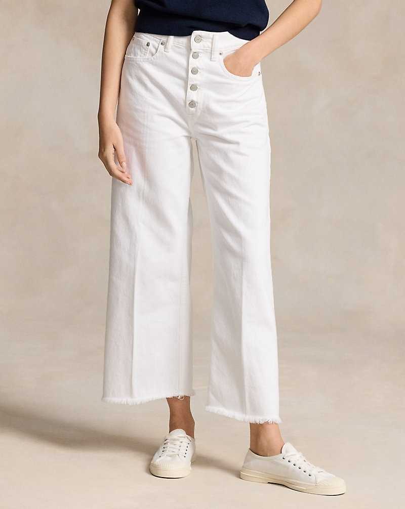 Jeans Ralph Lauren High-Rise Wide-Leg Crop Mujer Azules | NUMTGSF-80 - vista 3