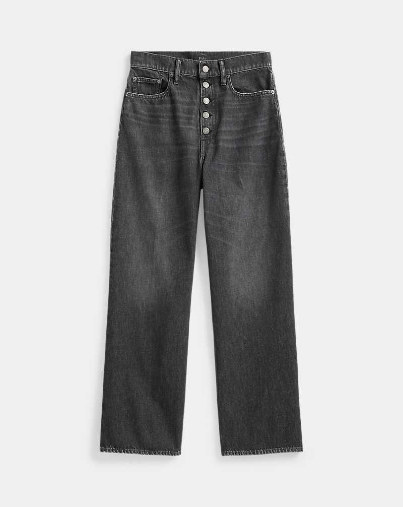 Jeans Ralph Lauren High-Rise Wide-Leg Crop Mujer Azules | CDNITOJ-76 - vista 2
