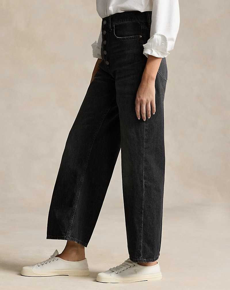 Jeans Ralph Lauren High-Rise Wide-Leg Crop Mujer Azules | CDNITOJ-76 - vista 4