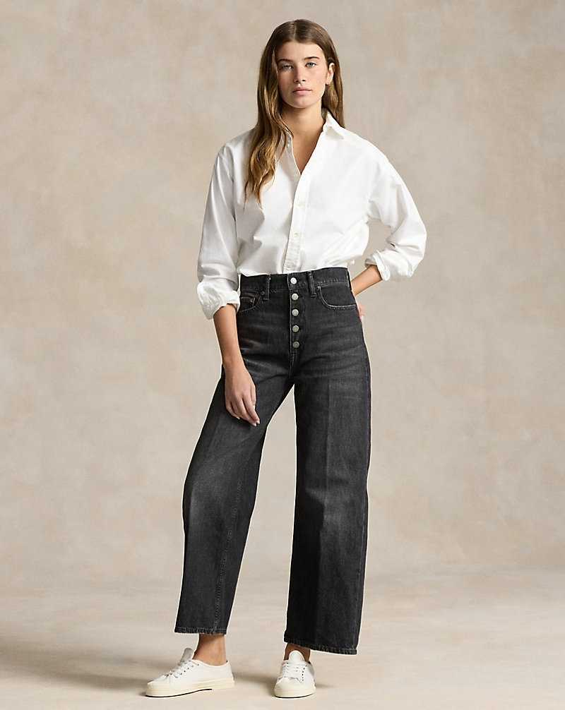 Jeans Ralph Lauren High-Rise Wide-Leg Crop Mujer Azules | CDNITOJ-76 - vista 1