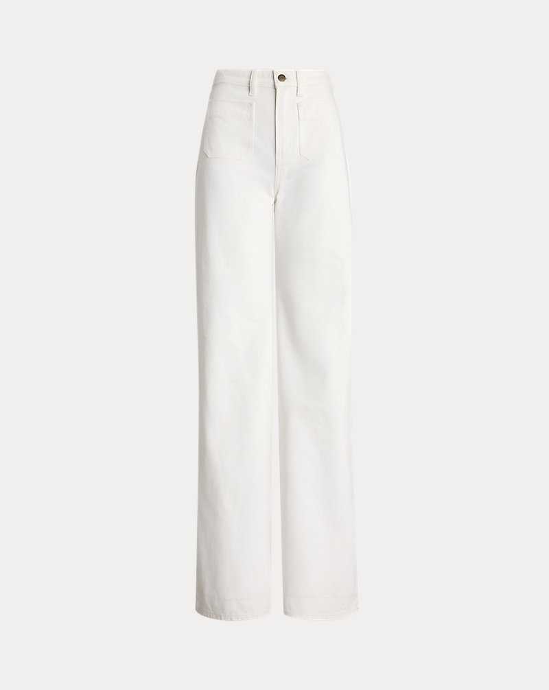 Jeans Ralph Lauren High-Rise Wide-Leg Mujer Blancos Azules | NGCPFUY-69 - vista 2