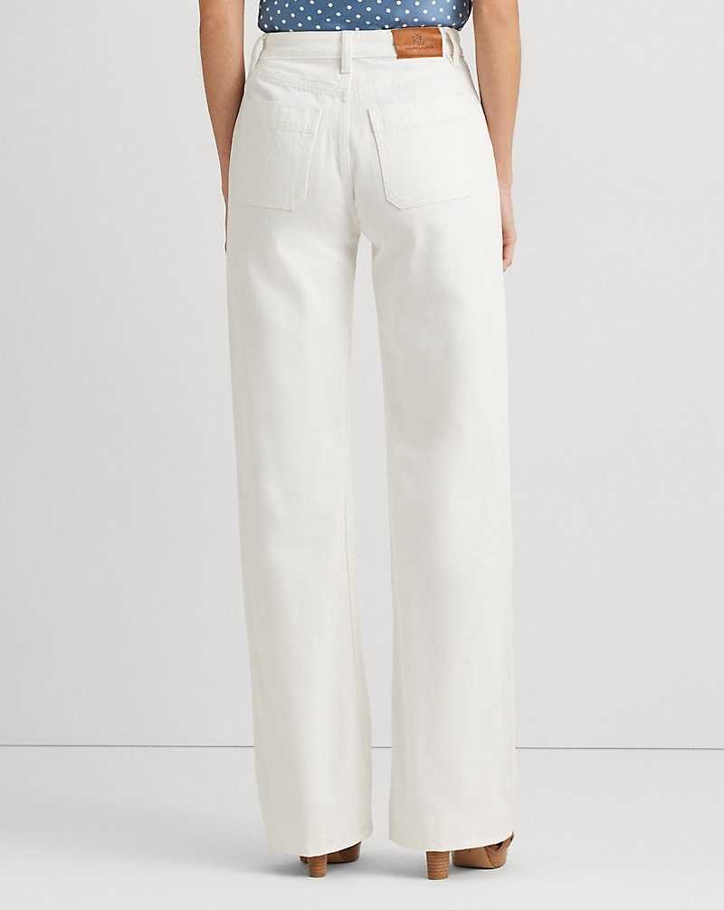 Jeans Ralph Lauren High-Rise Wide-Leg Mujer Blancos Azules | NGCPFUY-69 - vista 5