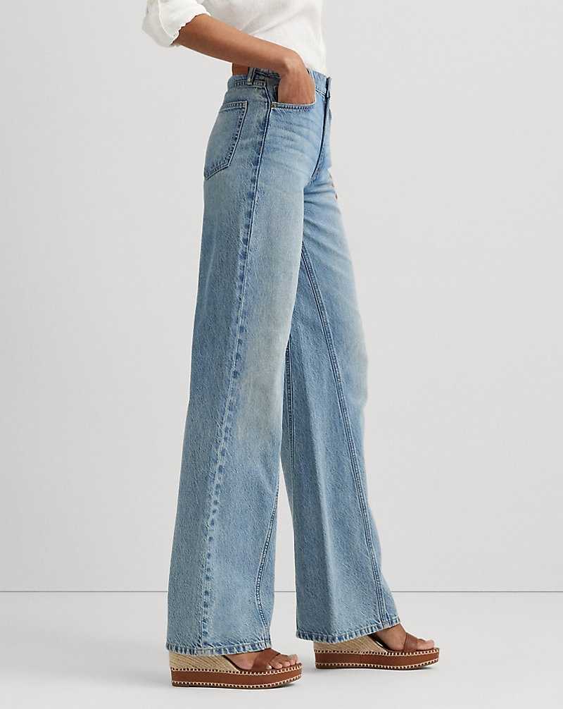 Jeans Ralph Lauren High-Rise Wide-Leg Mujer Azules | HGSLZEA-32 - vista 4