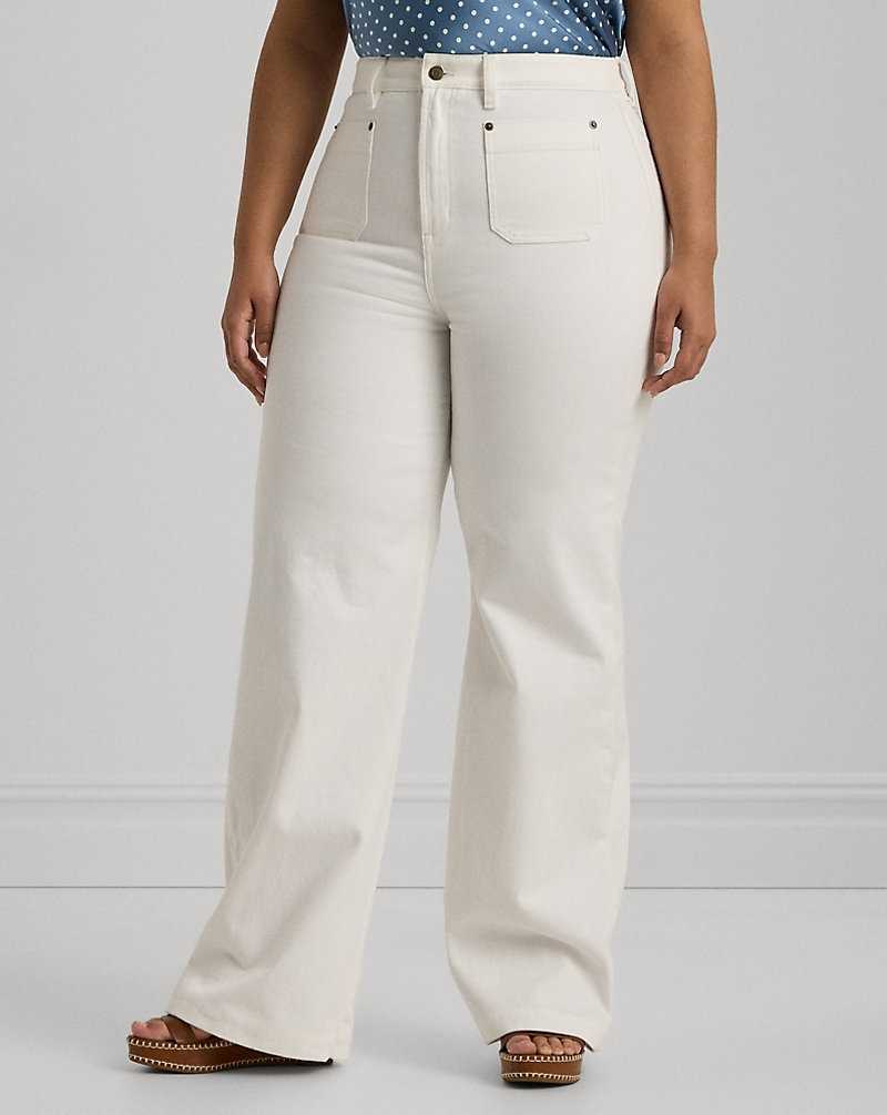 Jeans Ralph Lauren High-Rise Wide-Leg Mujer Blancos Azules | JWUAGLT-60 - vista 3