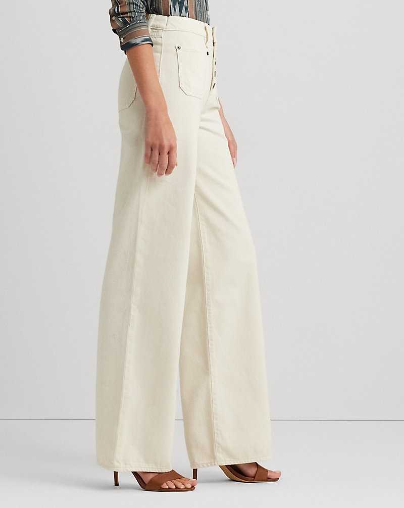 Jeans Ralph Lauren High-Rise Wide-Leg Mujer Creme Azules | LFUXGAE-14 - vista 4