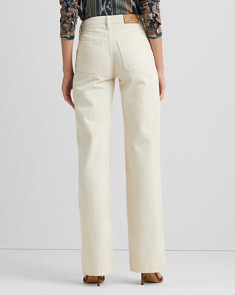 Jeans Ralph Lauren High-Rise Wide-Leg Mujer Creme Azules | LFUXGAE-14 - vista 5