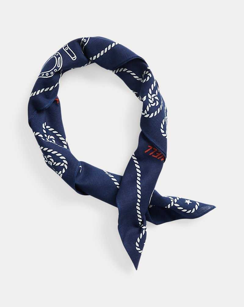 Jeans Ralph Lauren Indigo-Print Cotton Bandana Hombre Indigo/Cream/Red | DAOVBPC-95 - vista 2