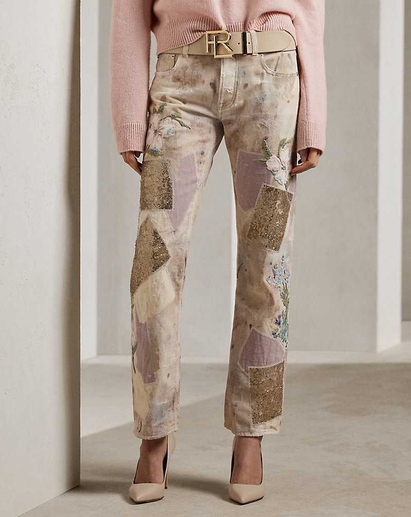 Jeans Ralph Lauren Lylah Embellished Patchwork Mujer Multi | JNDWACM-42 - vista 3