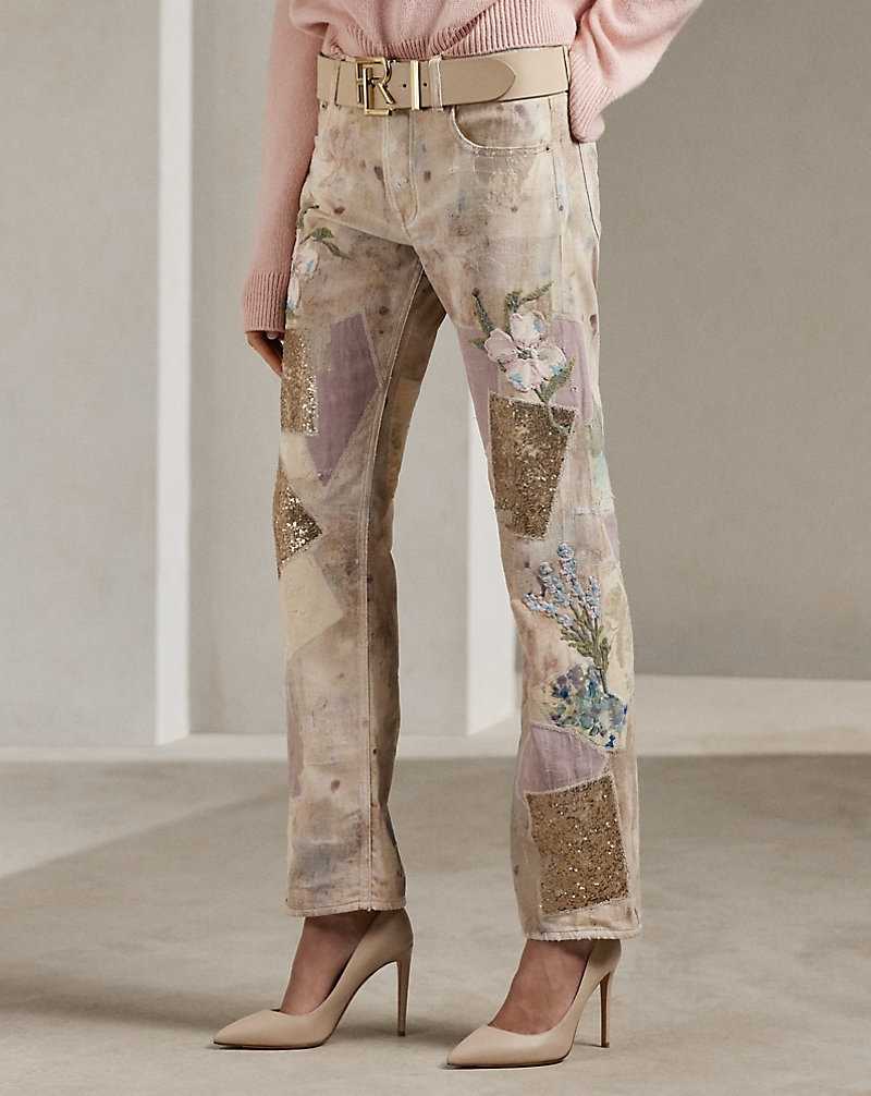 Jeans Ralph Lauren Lylah Embellished Patchwork Mujer Multi | JNDWACM-42 - vista 4
