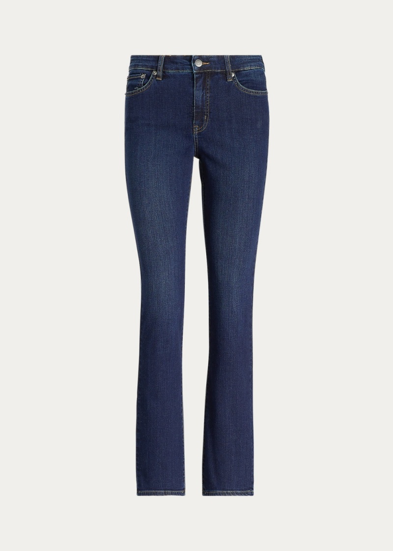 Jeans Mid-Rise Directo Mujer Azules | PWAG53428 - vista 4