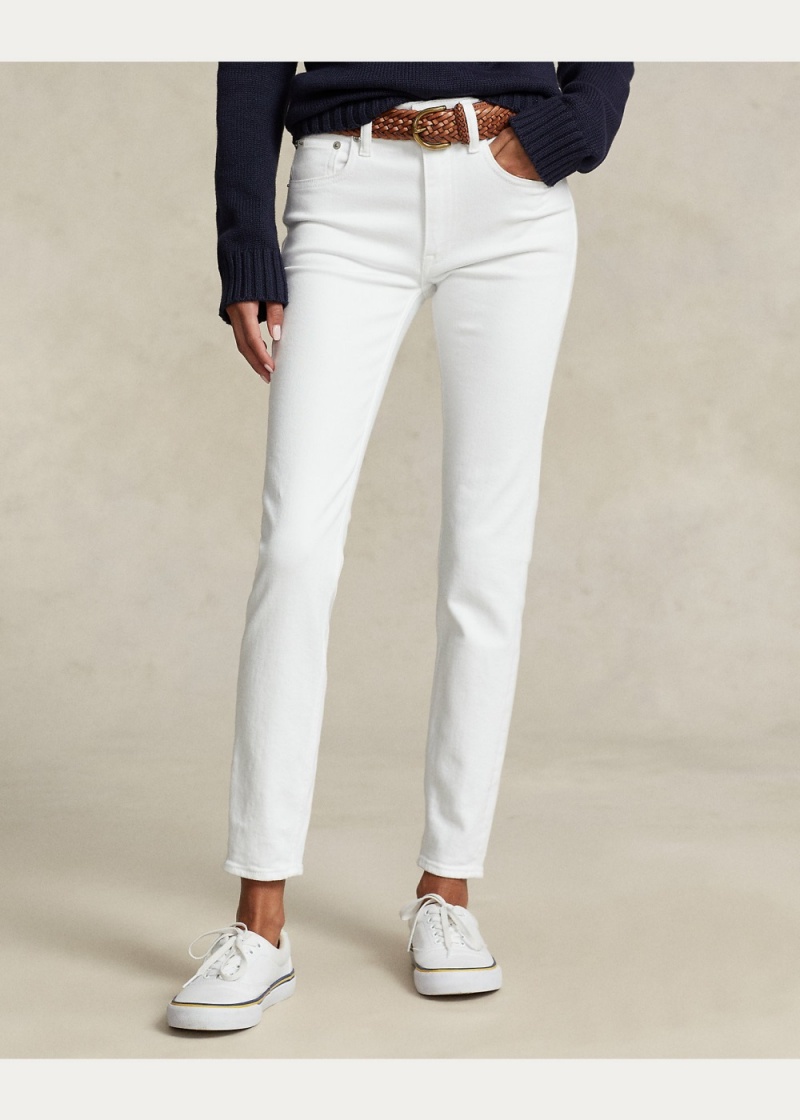 Jeans Mid-Rise Flaco Mujer Azules | RTBU27641 - vista 5