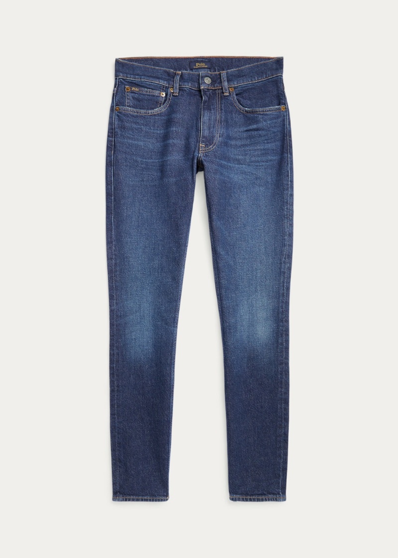 Jeans Mid-Rise Flaco Mujer Azules | PTLG75640 - vista 4