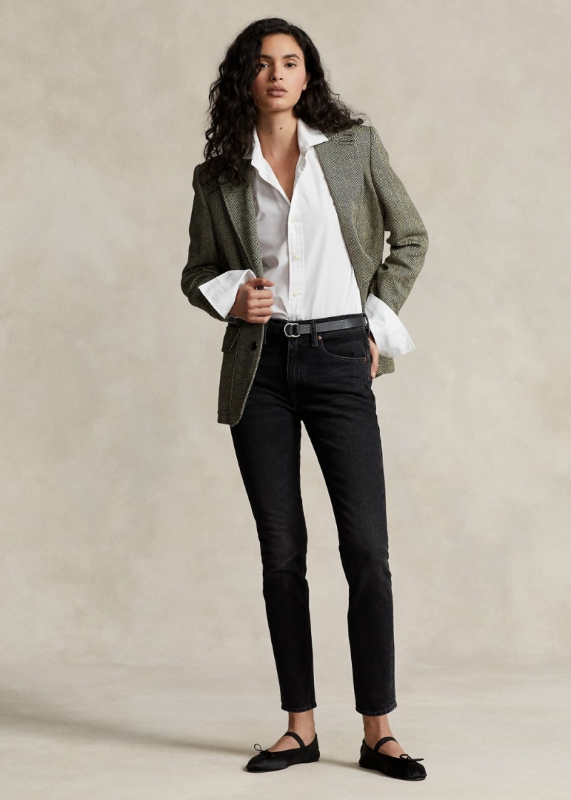 Jeans Mid-Rise Flaco Mujer Azules | YXID19508 - vista 1