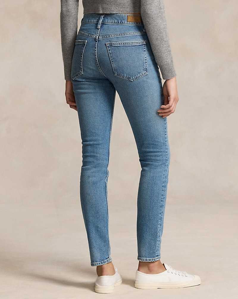 Jeans Ralph Lauren Mid-Rise Skinny Mujer Azules | ZDTVUAH-18 - vista 5