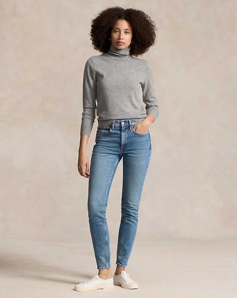 Jeans Ralph Lauren Mid-Rise Skinny Mujer Azules | ZDTVUAH-18 - vista 1