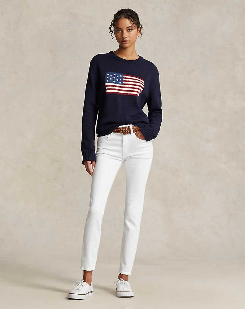 Jeans Ralph Lauren Mid-Rise Super-Slim Mujer Azules | ILSTKCU-61 - vista 1