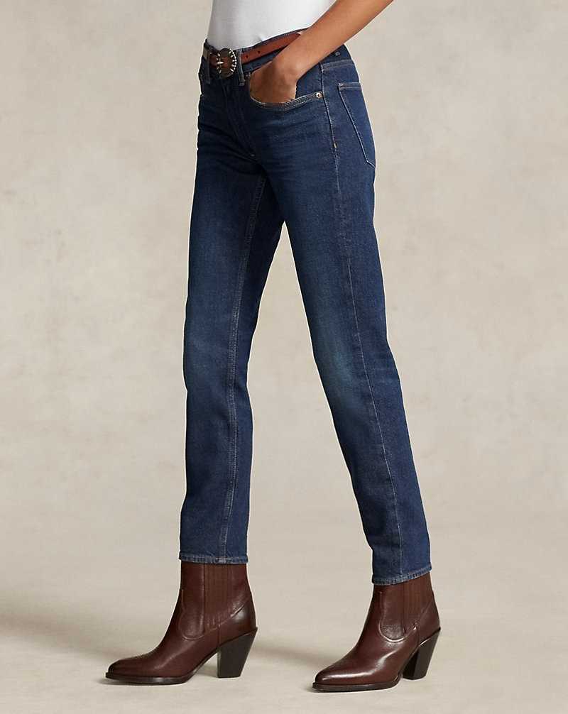Jeans Ralph Lauren Mid-Rise Super-Slim Mujer Azules | XJCQYSP-38 - vista 4