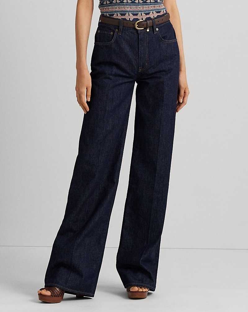 Jeans Ralph Lauren Mid-Rise Wide-Leg Mujer Azules Azules | PZKWSJE-90 - vista 3