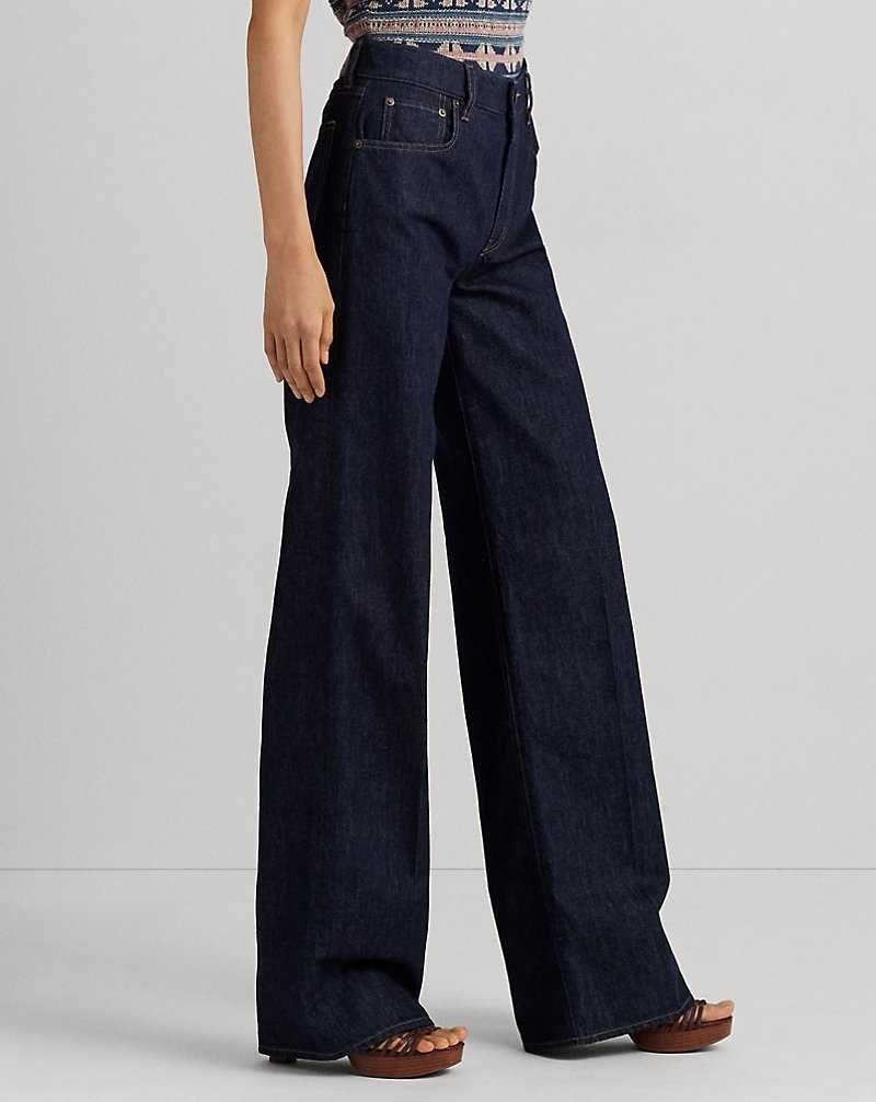 Jeans Ralph Lauren Mid-Rise Wide-Leg Mujer Azules Azules | PZKWSJE-90 - vista 4