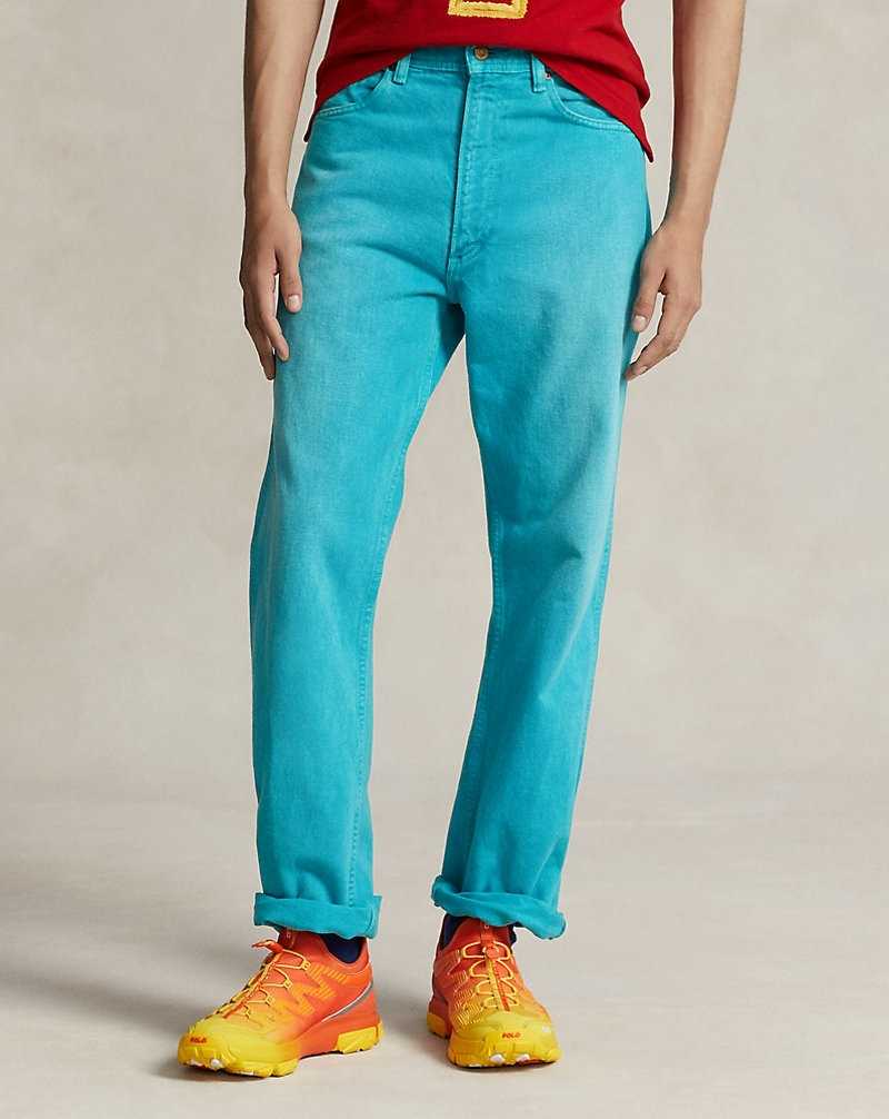 Jeans Ralph Lauren PRL x Naiomi Glasses Garment-Dyed Hombre Azules | JBQZKIF-01 - vista 3