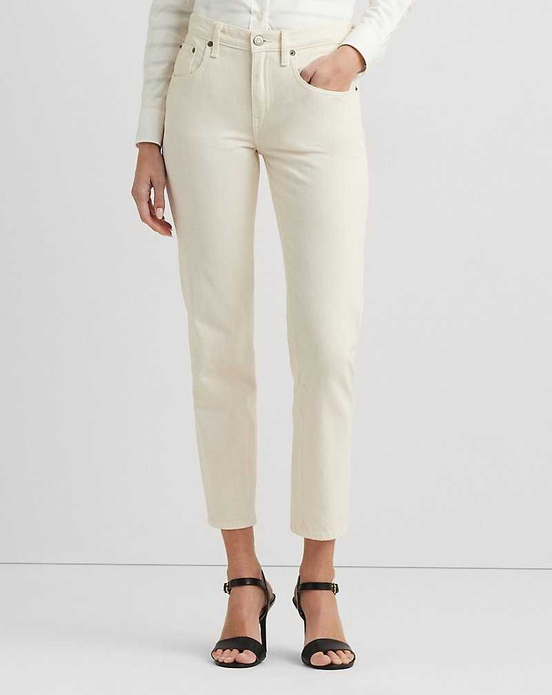 Jeans Ralph Lauren Relaxed Tapered Ankle Mujer Creme Azules | RIZTGPW-27 - vista 3