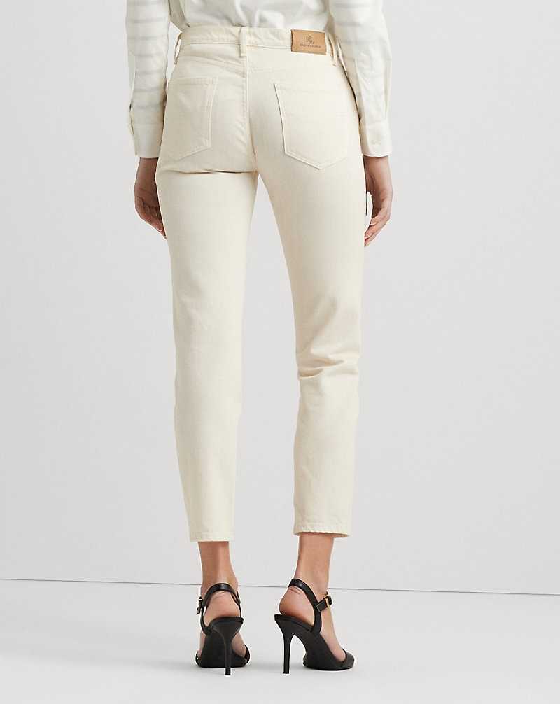 Jeans Ralph Lauren Relaxed Tapered Ankle Mujer Creme Azules | RIZTGPW-27 - vista 5