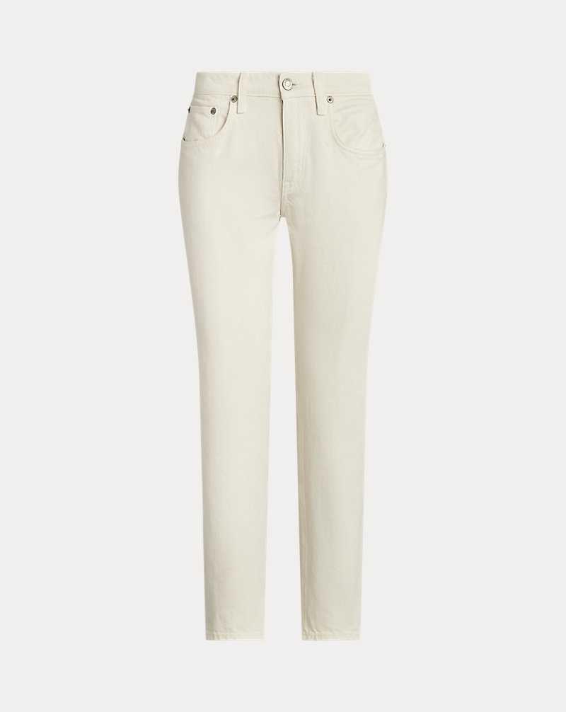 Jeans Ralph Lauren Relaxed Tapered Ankle Mujer Creme Azules | RIZTGPW-27 - vista 2