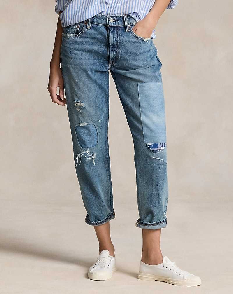 Jeans Ralph Lauren Relaxed Tapered Mujer Azules | LWGPBSV-26 - vista 3