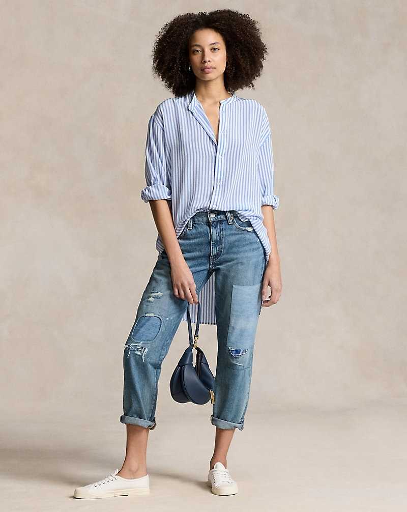 Jeans Ralph Lauren Relaxed Tapered Mujer Azules | LWGPBSV-26 - vista 1