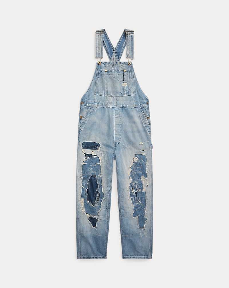 Jeans Ralph Lauren Repaired Indigo Denim Overall Hombre Azules Azules | UJPZEBW-89 - vista 1