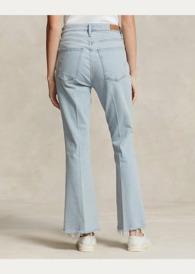 Jeans Sharona Crop Flare Mujer Azules | TVJQ07254 - vista 2