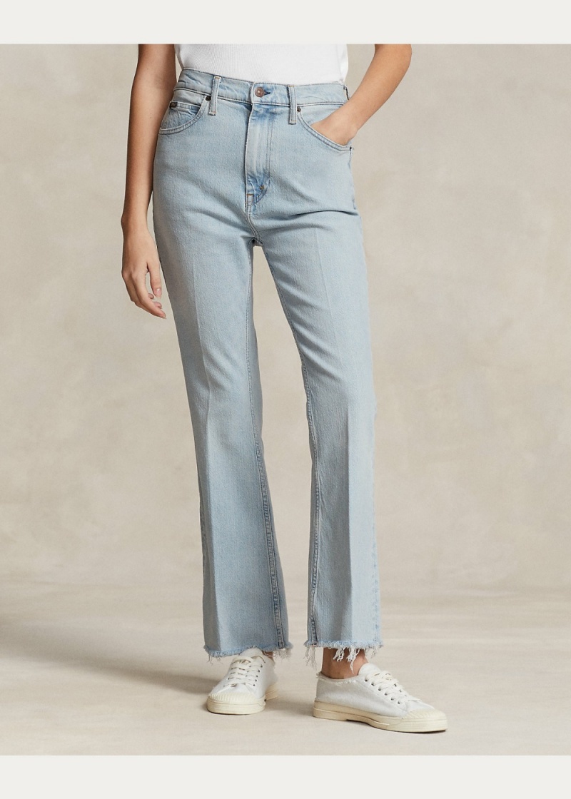 Jeans Sharona Crop Flare Mujer Azules | TVJQ07254 - vista 5