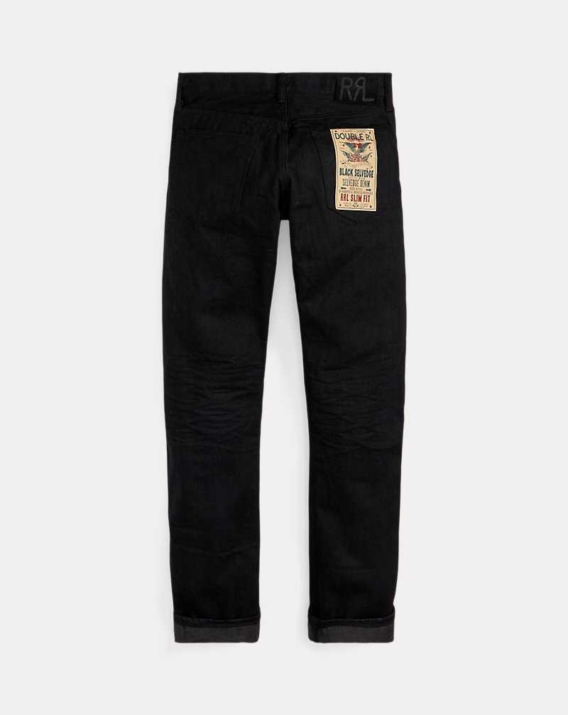 Jeans Ralph Lauren Slim Fit Black Selvedge Hombre Negros | UNHSVYZ-23 - vista 2