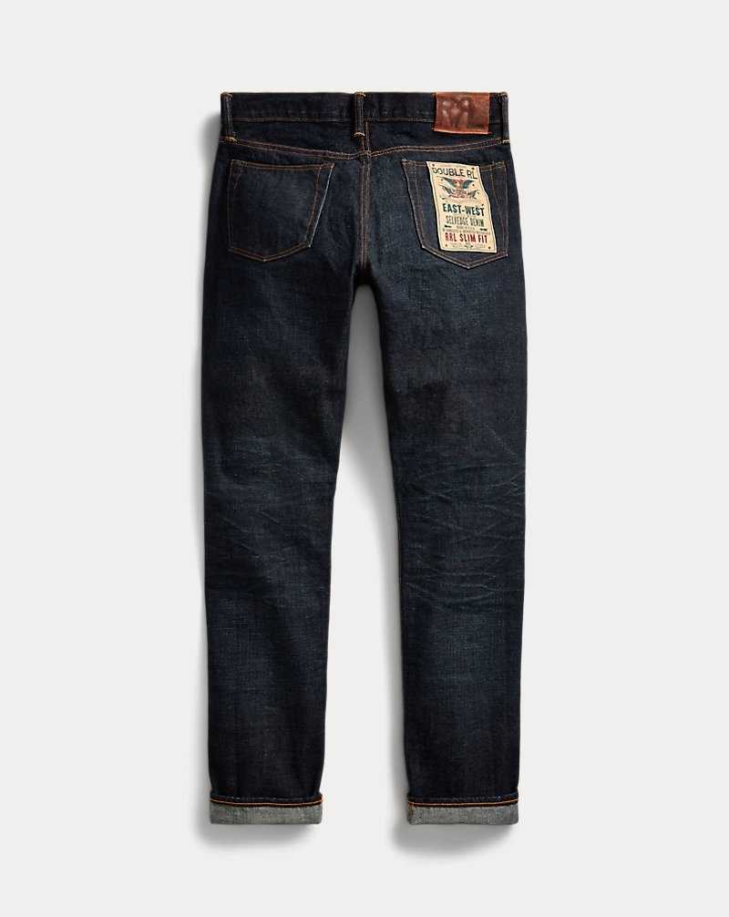 Jeans Ralph Lauren Slim Fit Bristow Selvedge Hombre Azules | HRFWXQI-89 - vista 2