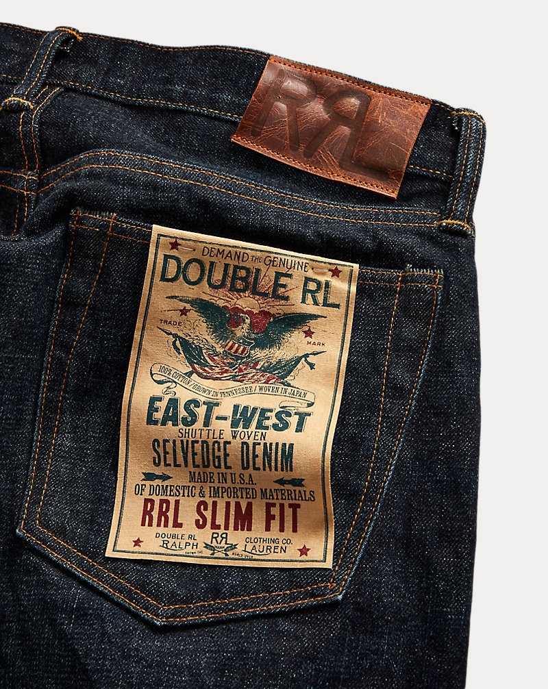 Jeans Ralph Lauren Slim Fit Bristow Selvedge Hombre Azules | HRFWXQI-89 - vista 5