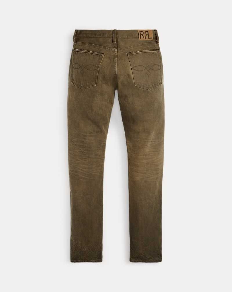 Jeans Ralph Lauren Slim Fit Distressed Brown Hombre Marrom Azules | UWEYFZG-34 - vista 2