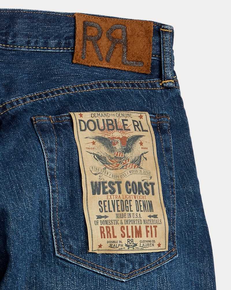 Jeans Ralph Lauren Slim Fit Eastridge Selvedge Hombre Azules | XUCYMGJ-53 - vista 5