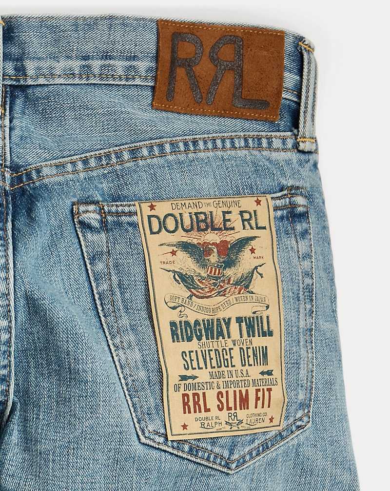 Jeans Ralph Lauren Slim Fit Otisfield Selvedge Hombre Azules | JEKOGBY-64 - vista 5