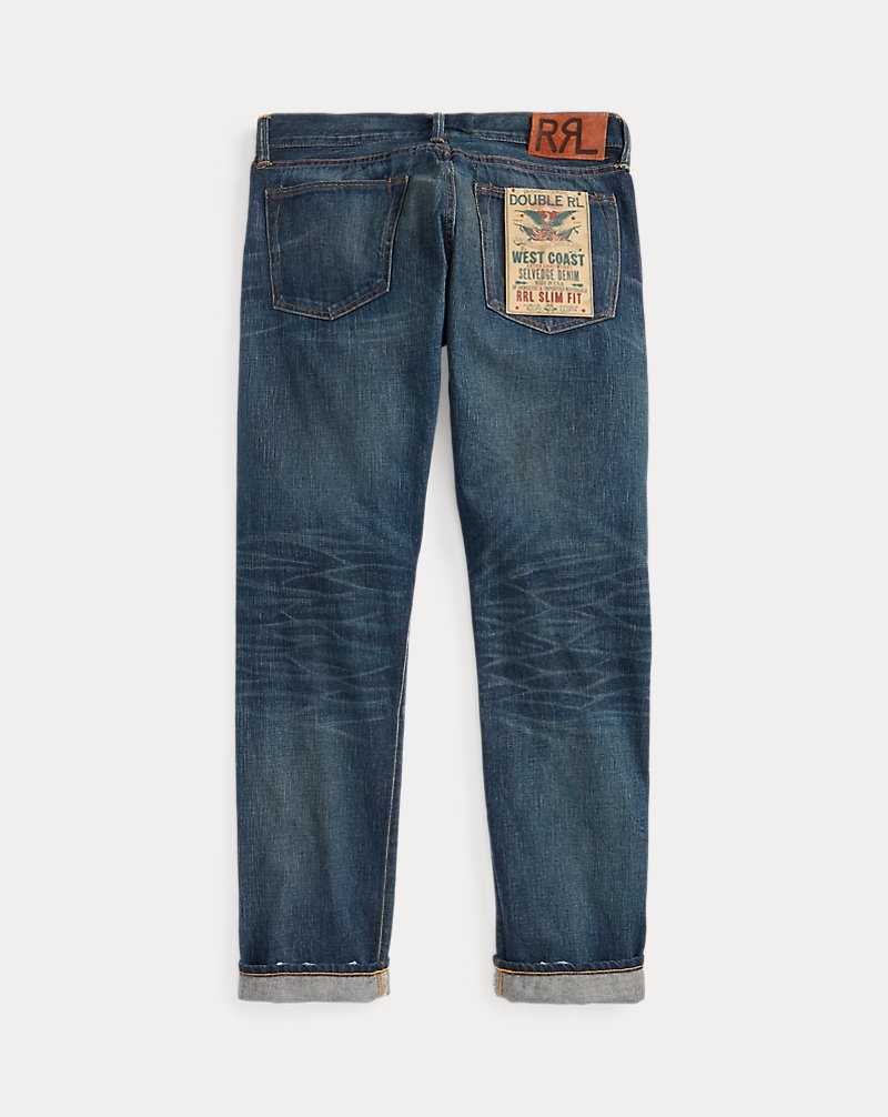 Jeans Ralph Lauren Slim Fit Ridgecrest Selvedge Hombre Azules | LBPMOYW-71 - vista 2