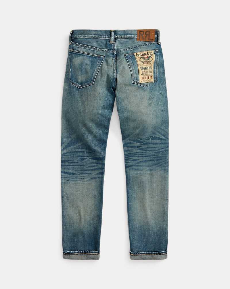 Jeans Ralph Lauren Slim Fit Ridgway Selvedge Hombre Azules | VBPKSFL-96 - vista 2