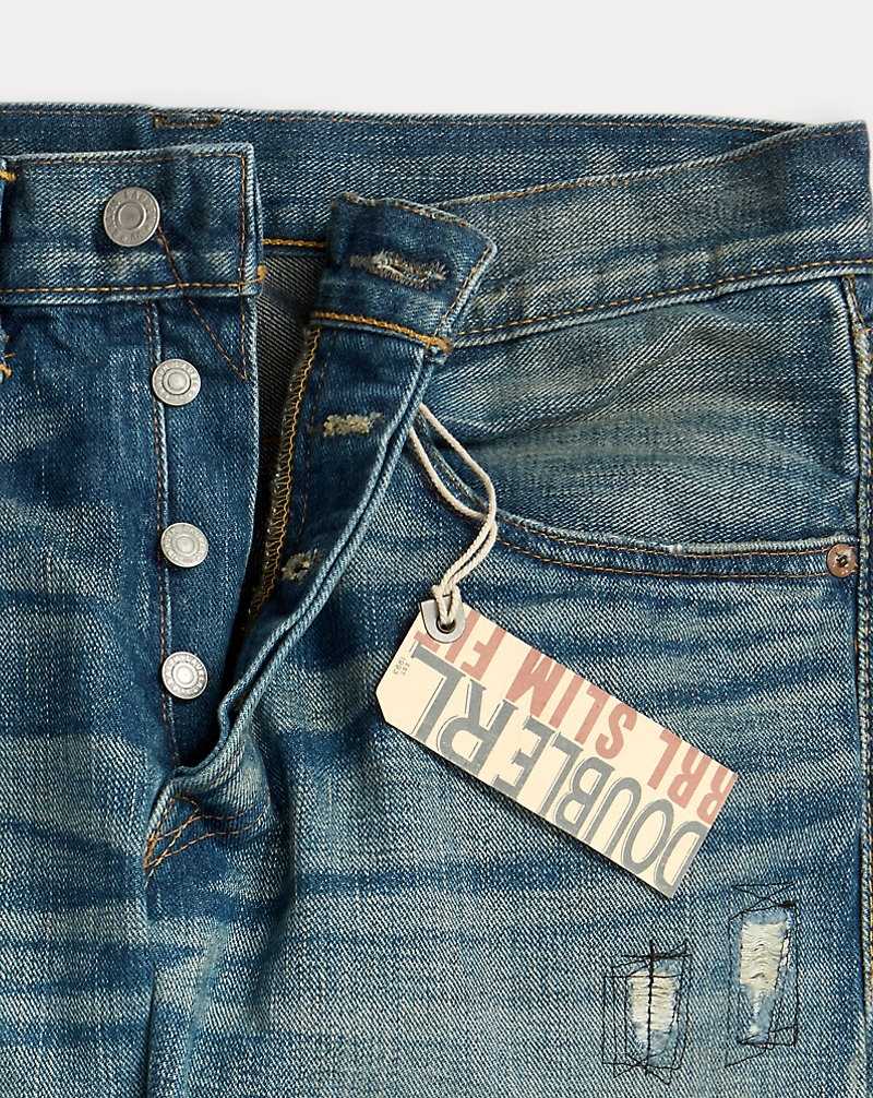Jeans Ralph Lauren Slim Fit Ridgway Selvedge Hombre Azules | VBPKSFL-96 - vista 3