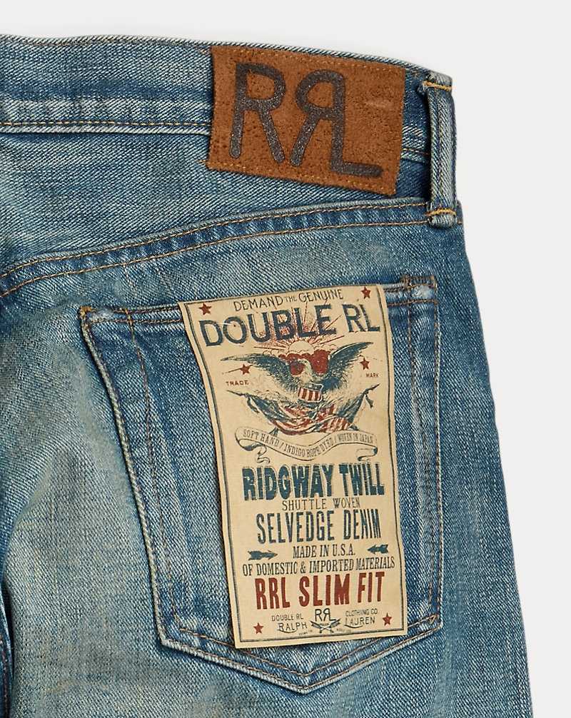 Jeans Ralph Lauren Slim Fit Ridgway Selvedge Hombre Azules | VBPKSFL-96 - vista 5