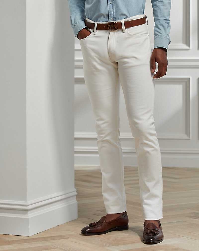 Jeans Ralph Lauren Slim Fit Stretch Hombre Blancos | BENTHVZ-83 - vista 3