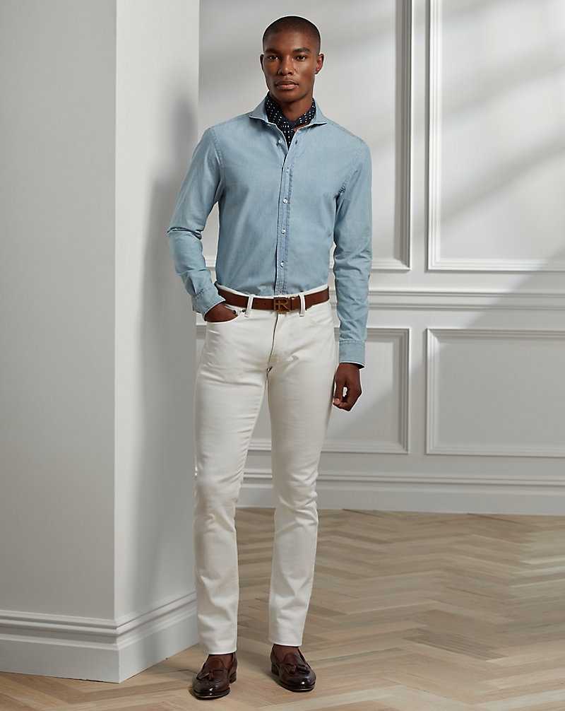 Jeans Ralph Lauren Slim Fit Stretch Hombre Blancos | BENTHVZ-83 - vista 1
