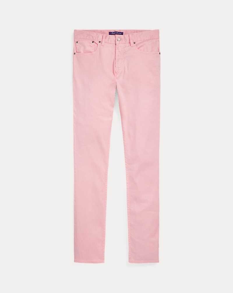 Jeans Ralph Lauren Slim Fit Stretch Linen-Cotton Hombre Rosas | IEHLBTC-90 - vista 2