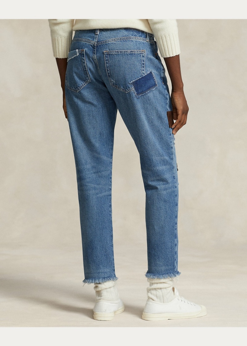 Jeans Slim Tapered Mujer Azules | OPZY79801 - vista 2